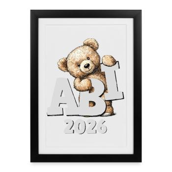 Diplômé du lycée Teddy Bear ABI 2026 de Cuddly Bear - Affiche encadrée (27 × 37 cm) - noir - Devant