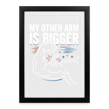 Autre mème du bras plus grand - Affiche encadrée (27 × 37 cm) - noir - Devant