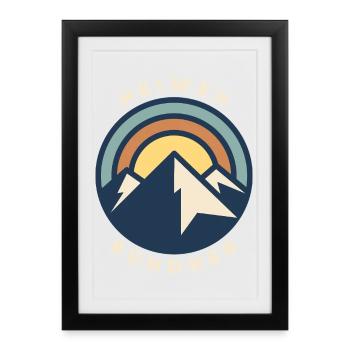 Heiweh Graubünden - Framed poster (27 × 37 cm) - black - Front