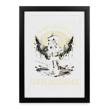 Si tu veux être heureux pour toujours - Affiche encadrée (27 × 37 cm) - noir - Devant