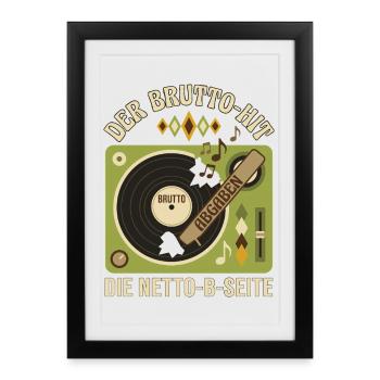 Le coup brut du côté B net - Affiche encadrée (27 × 37 cm) - noir - Devant