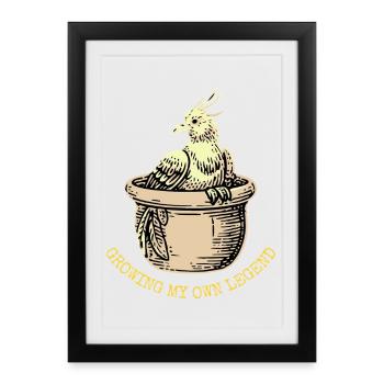 Faire grandir ma propre légende - Édition Vintage Peach - Affiche encadrée (27 × 37 cm) - noir - Devant