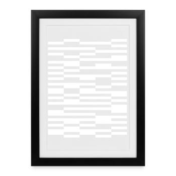 T-shirt design de motifs de lignes géométriques - Affiche encadrée (27 × 37 cm) - noir - Devant