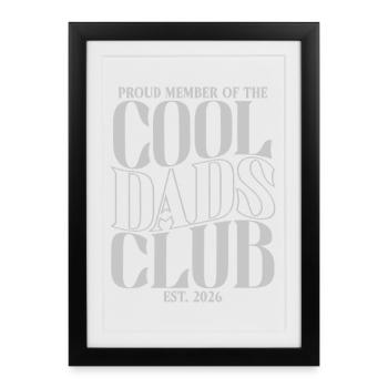 Cool Dads Club - Dad 2026 Gift - Framed poster (27 × 37 cm) - black - Front