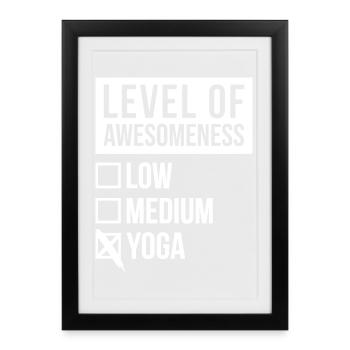 Yoga Yoga Yoga - Affiche encadrée (27 × 37 cm) - noir - Devant