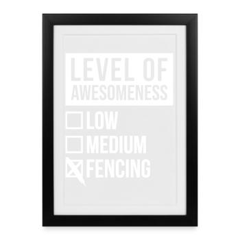 Fencing Fencing Fencing - Framed poster (27 × 37 cm) - black - Front