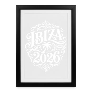 Ibiza 2026 - Affiche encadrée (27 × 37 cm) - noir - Devant