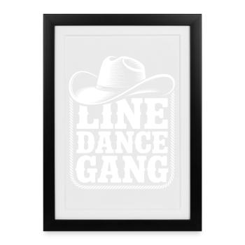 Line Dance Gang - Framed poster (27 × 37 cm) - black - Front