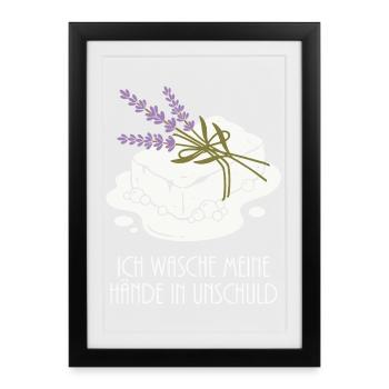 Soaps Foam Lavender Hobby - Framed poster (27 × 37 cm) - black - Front