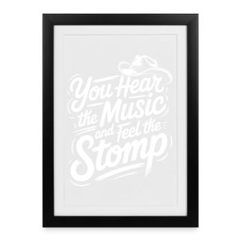 Country Line Dance Music Vibe - Framed poster (27 × 37 cm) - black - Front