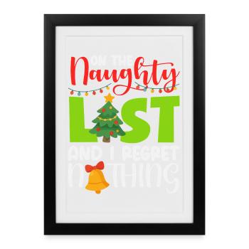 Funny Christmas Christmas Gift Xmas Shirt - Framed poster (27 × 37 cm) - black - Front