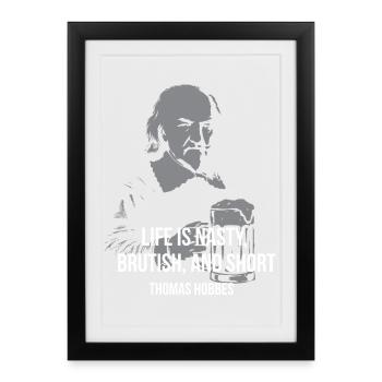 Thomas Hobbes - Framed poster (27 × 37 cm) - black - Front