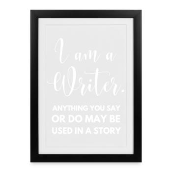 I'm a Writer Funny Author Gift - Framed poster (27 × 37 cm) - black - Front