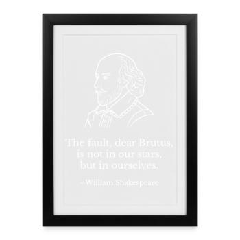 William Shakespeare quote - Framed poster (27 × 37 cm) - black - Front