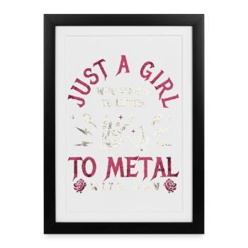 Metal Mom Baby Girl Metalhead Gift - Framed poster (27 × 37 cm) - black - Front