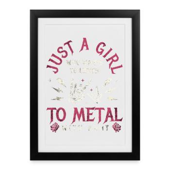 Metall-Tante Nichte Metalhead-Geschenk - Gerahmtes Poster (27 × 37 cm) - Schwarz - Vorne