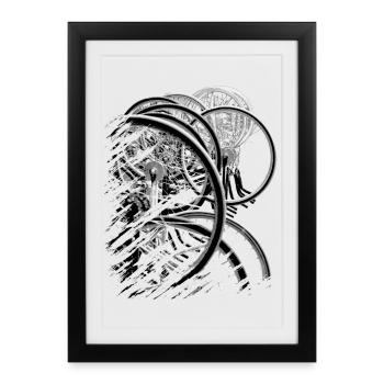 Radball | Cycle Ball Break 2 - Gerahmtes Poster (27 × 37 cm) - Schwarz - Vorne