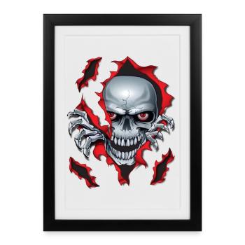 Skull - Affiche encadrée (27 × 37 cm) - noir - Devant