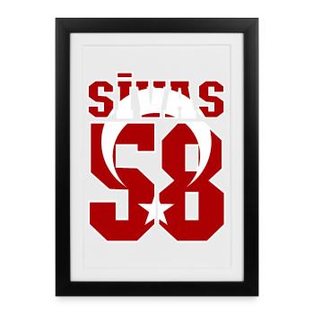 Sivas 51 Turkey - Framed poster (27 × 37 cm) - black - Front
