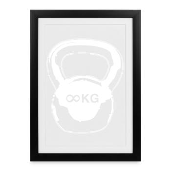 Kettlebell - Affiche encadrée (27 × 37 cm) - noir - Devant