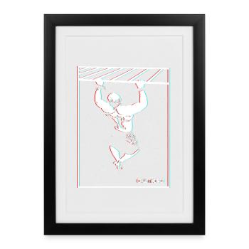 Conception de bugs de traction en calisténique - Affiche encadrée (27 × 37 cm) - noir - Devant