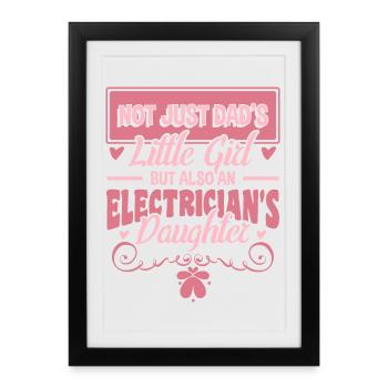 Electrician Daughter - Framed poster (27 × 37 cm) - black - Front