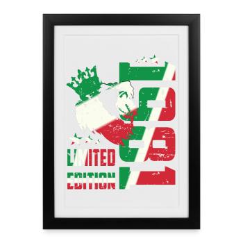 1981 Italie Hipster - Affiche encadrée (27 × 37 cm) - noir - Devant