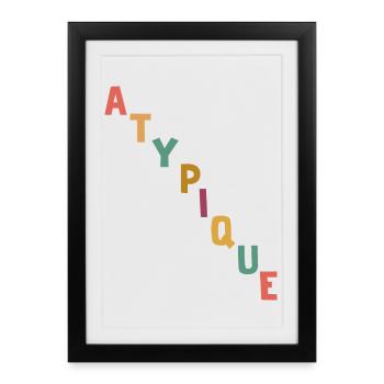 Atypique - Affiche encadrée (27 × 37 cm) - noir - Devant