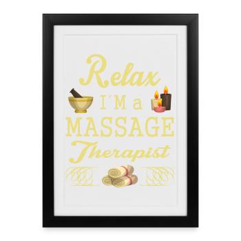 Massage therapy - Framed poster (27 × 37 cm) - black - Front
