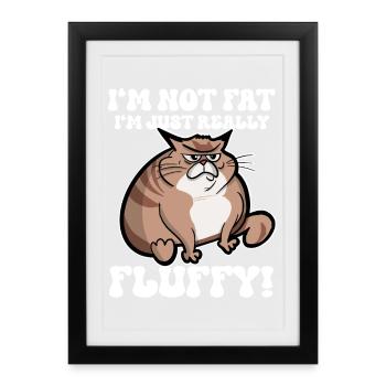 Big Cat Funny sayings - Framed poster (27 × 37 cm) - black - Front