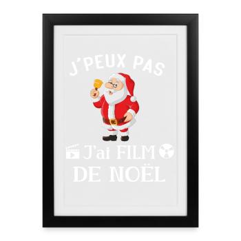 Je ne peux pas avoir filmé de Noël Joyeux Noël2024 - Affiche encadrée (27 × 37 cm) - noir - Devant