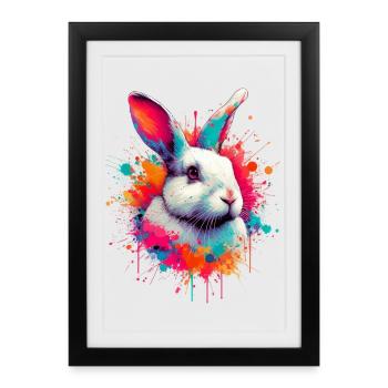 Rabbit - Framed poster (27 × 37 cm) - black - Front