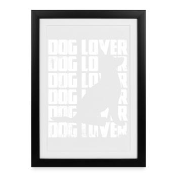 Funny dog lover - Framed poster (27 × 37 cm) - black - Front