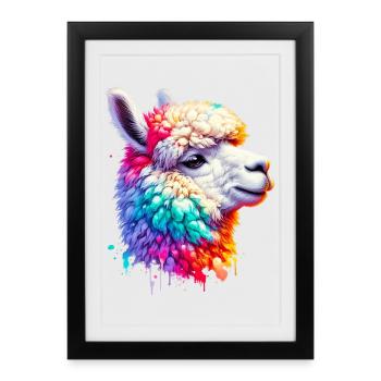 Alpaga - Affiche encadrée (27 × 37 cm) - noir - Devant