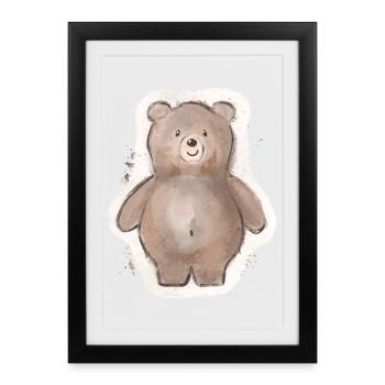 Fat Bear - Framed poster (27 × 37 cm) - black - Front