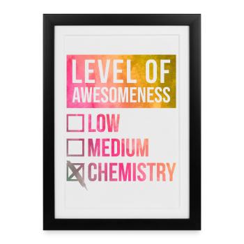 Chimie Chimie Chimie - Affiche encadrée (27 × 37 cm) - noir - Devant