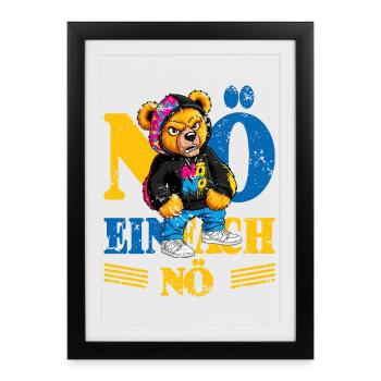 Grumpy Bear - Framed poster (27 × 37 cm) - black - Front