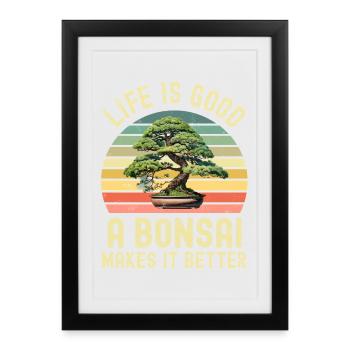 Bonsai Tree - Framed poster (27 × 37 cm) - black - Front