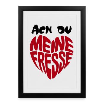 Oh mon visage - Affiche encadrée (27 × 37 cm) - noir - Devant