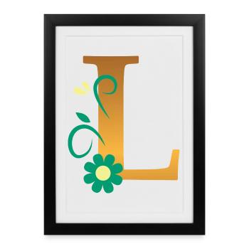 L - Framed poster (27 × 37 cm) - black - Front