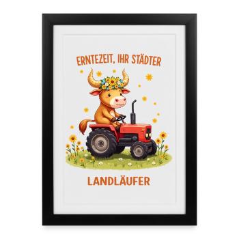 Harvest Time Landläufer - Affiche encadrée (27 × 37 cm) - noir - Devant