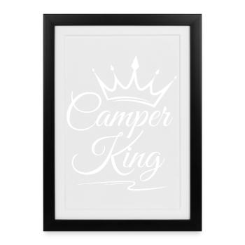 Camping-car King - Affiche encadrée (27 × 37 cm) - noir - Devant
