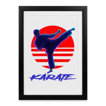 Karate - Framed poster (27 × 37 cm) - black - Front