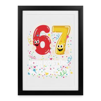 67 Six Sept Carnaval Drôle de Dicton, Carnaval - Affiche encadrée (27 × 37 cm) - noir - Devant