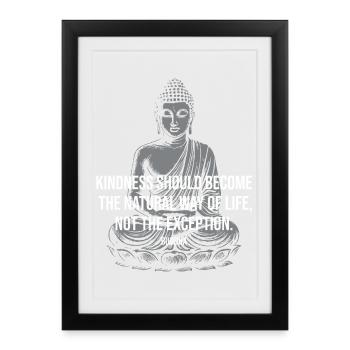 La bonté du Bouddha : Vie naturelle - Affiche encadrée (27 × 37 cm) - noir - Devant