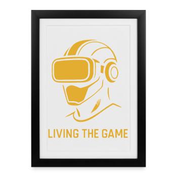 Life in the game VR avatar - Framed poster (27 × 37 cm) - black - Front