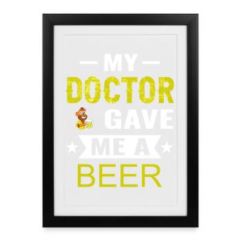 Docteur Beer - Affiche encadrée (27 × 37 cm) - noir - Devant
