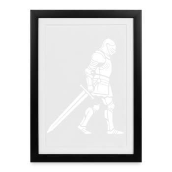 Knight Armor Detailed Middle Ages - Framed poster (27 × 37 cm) - black - Front