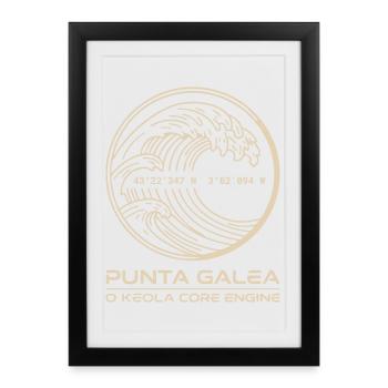 Golden Wave Punta Galea - Framed poster (27 × 37 cm) - black - Front