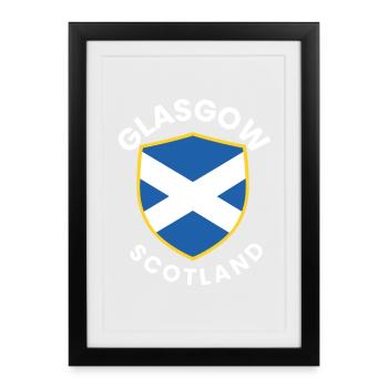 Conception du sautoir de l’écu de Glasgow - Affiche encadrée (27 × 37 cm) - noir - Devant